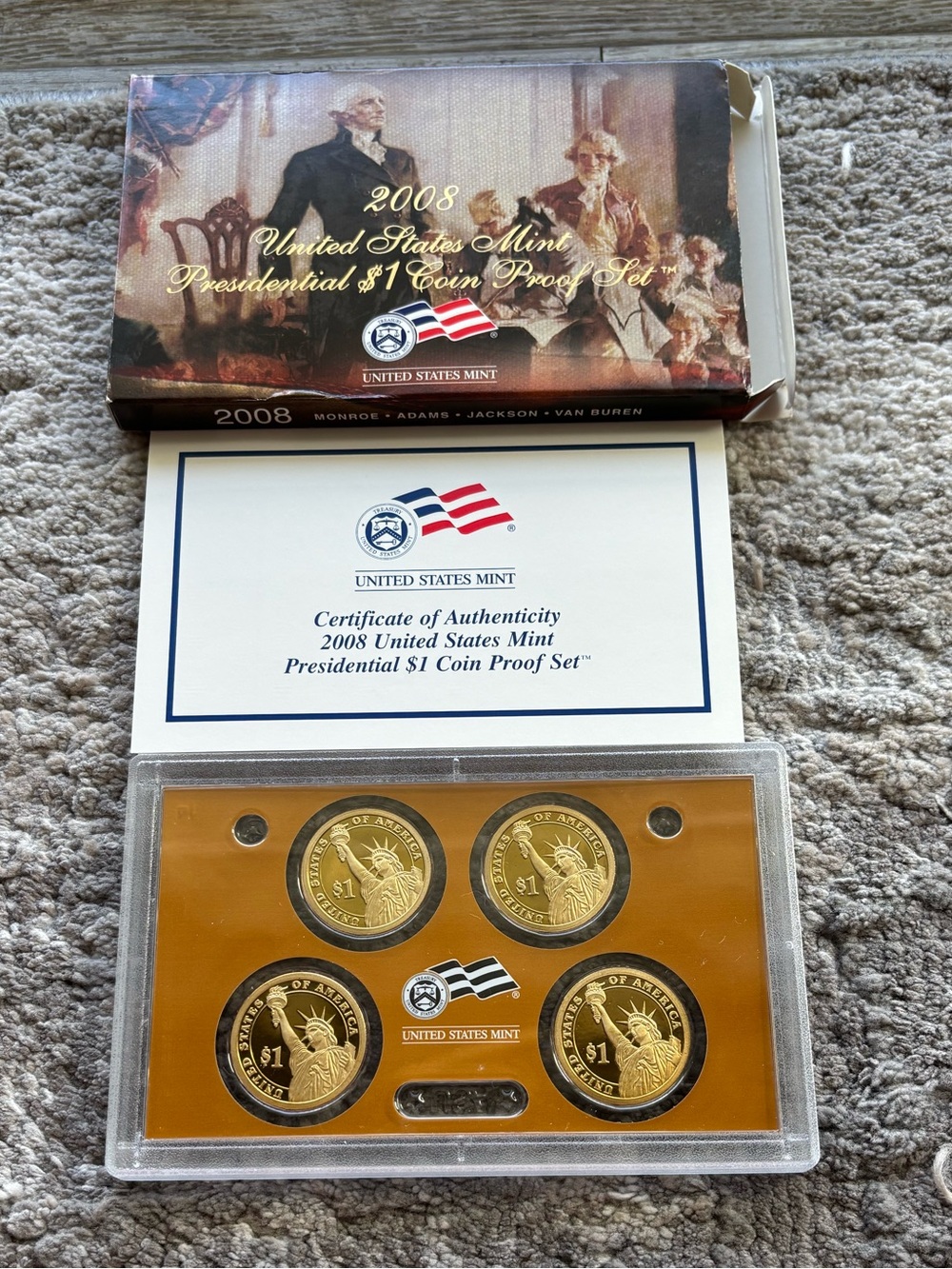 2008 US Mint $1 Presdential Coin Proof Set